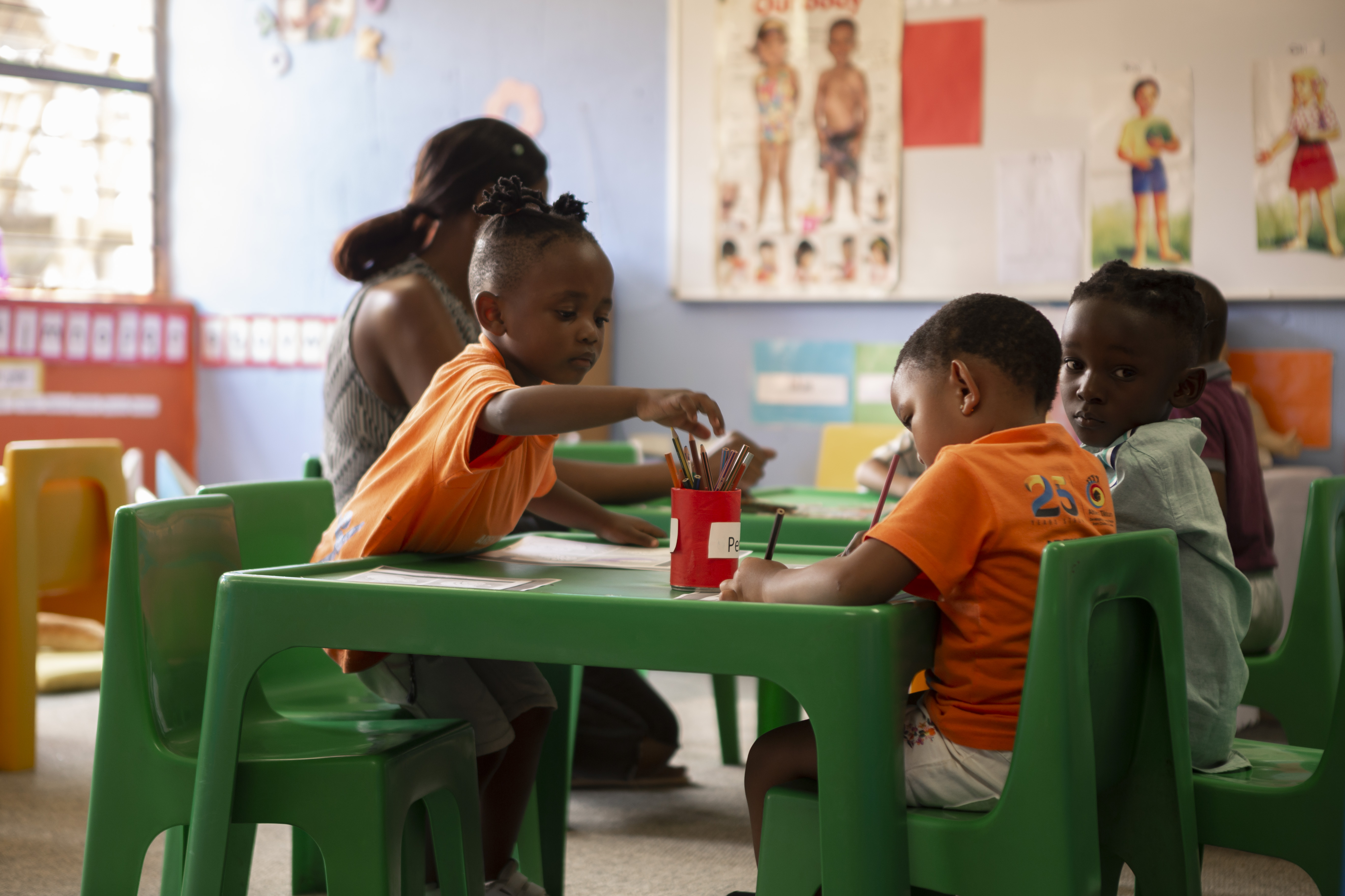 Young children learning together at an Afrika Tikkun early childhood centre